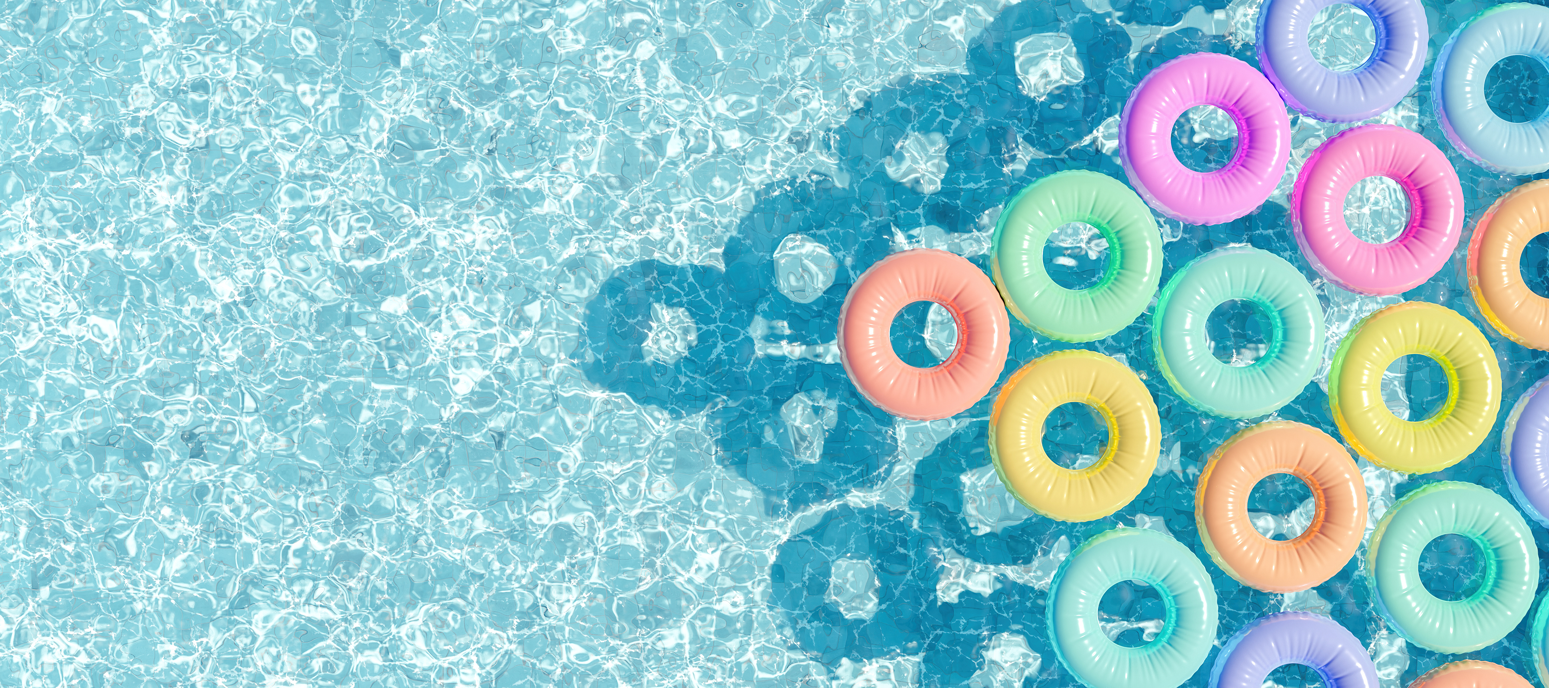 Pool mit Schwimmringen